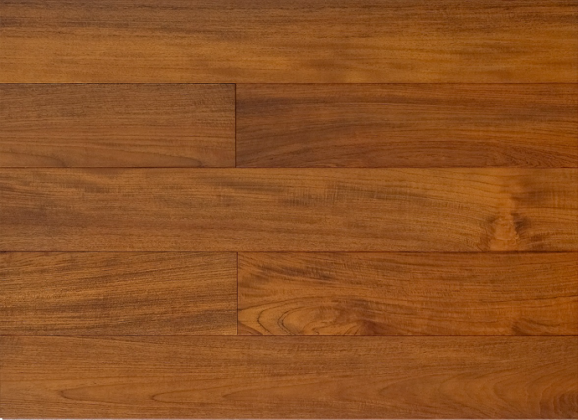 Массивная доска Ekzofloor/Экзофлор  Тик лак 15х120х300-1200 мм